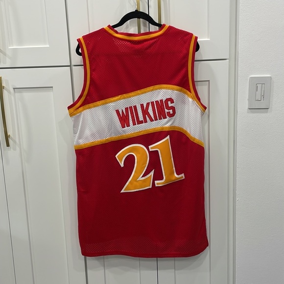 Adidas Hardwood Classics Atlanta Hawks Dominique Wilkins #21 Jersey - Picture 9 of 14